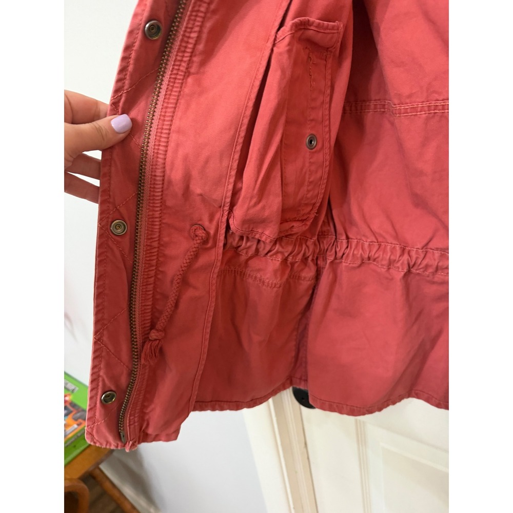 Madewell‎ Fleet Jacket Womens Small Terracotta Red Utility Military Field Coat - Picture 8 of 8